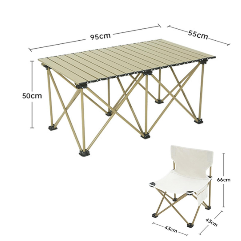 Ensemble d'été complet : table et 4 chaises dans un seul sac