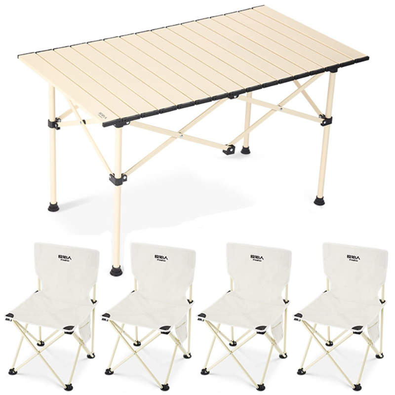 Ensemble d'été complet : table et 4 chaises dans un seul sac