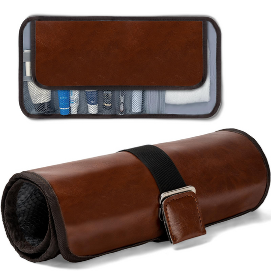 حقيبة أدوات النظافة للسفر تصميم رول مدمج ومثالي للرجال