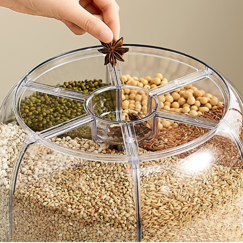 Pilulier à 6 compartiments - chaque compartiment peut contenir jusqu'à 1 kg