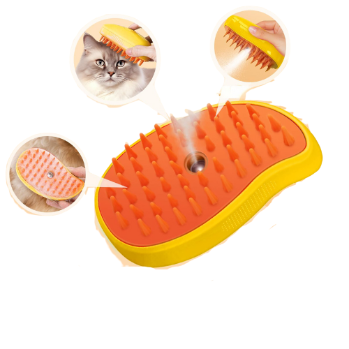 Soin complet pour l'hygiène de votre chat : brosse vapeur 3 en 1 🐾