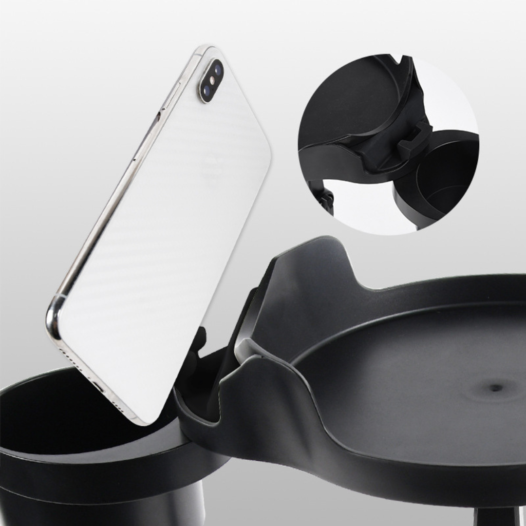 Porte-gobelet de voiture réglable avec plateau rotatif à 360 degrés