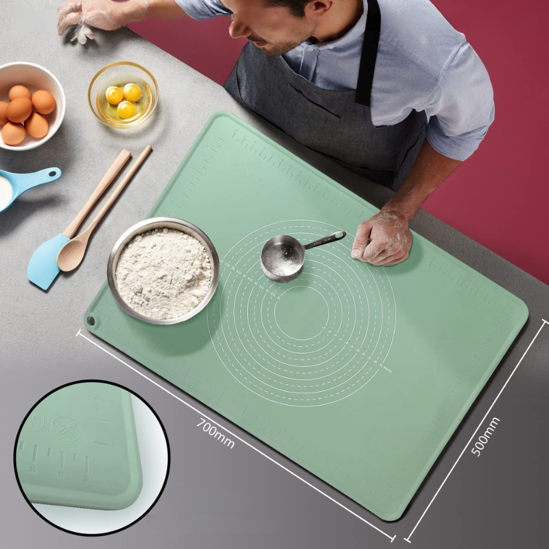 Grand tapis en silicone + 2 moules à gâteaux en acier inoxydable 🍰