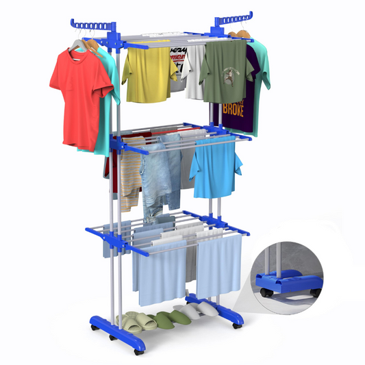 المنشر القابل للطي بـ 4 طبقات - يوفر المساحة ومثالي للشتاء