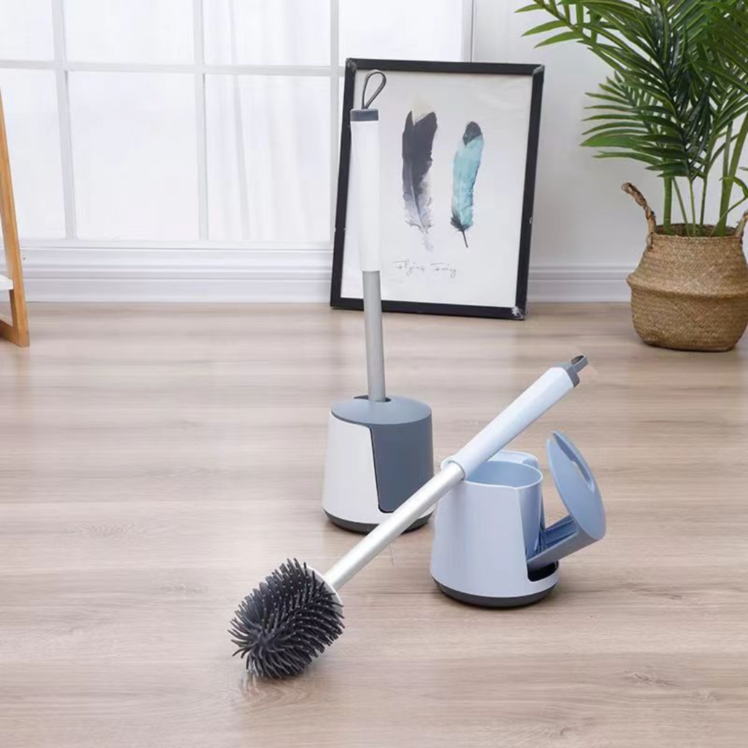 Brosse de Toilette avec Support Automatique - Nettoyage Efficace et Élégant