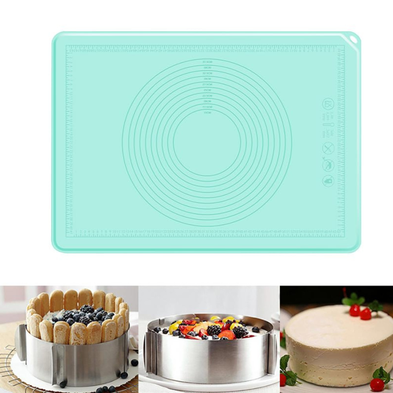 Grand tapis en silicone + 2 moules à gâteaux en acier inoxydable 🍰