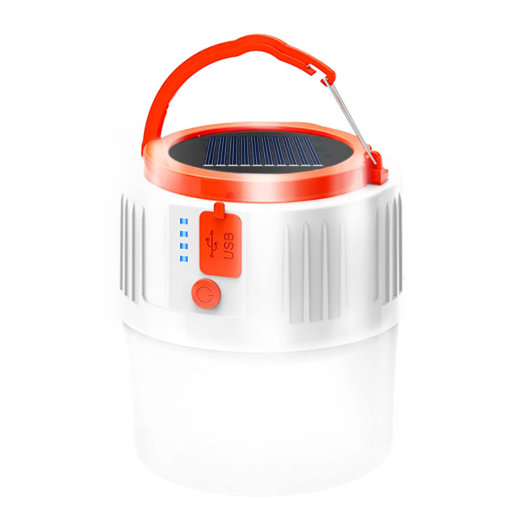 Lampe de camping rechargeable avec banque d'énergie LED, idéale pour les situations d'urgence et les aventures en plein air.