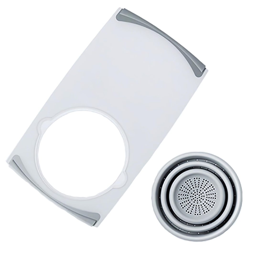 لوح تقطيع متعدد الوظائف مع سلة تصفية قابلة لطي