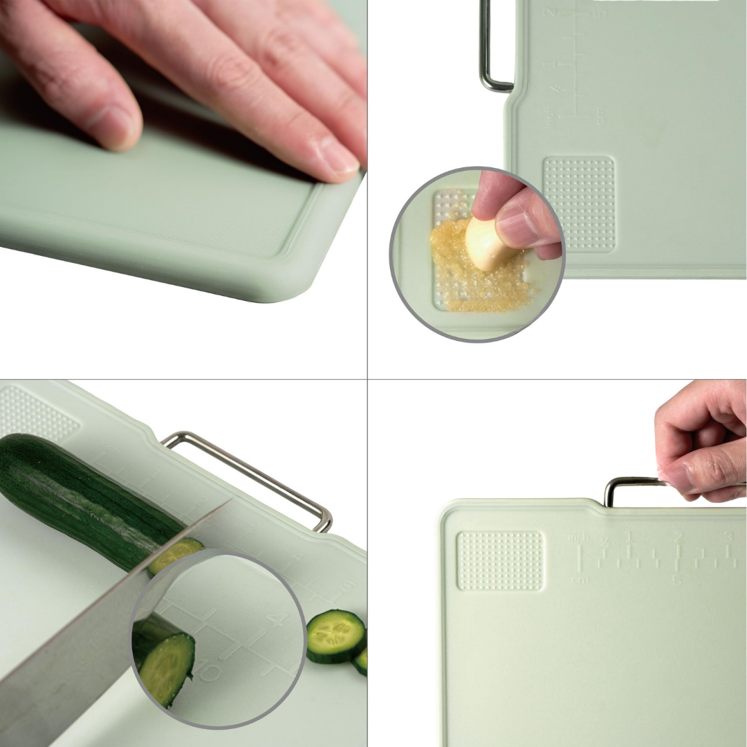 ألواح تقطيع بلاستيكية ء مجموعة 3 قطع مع حامل