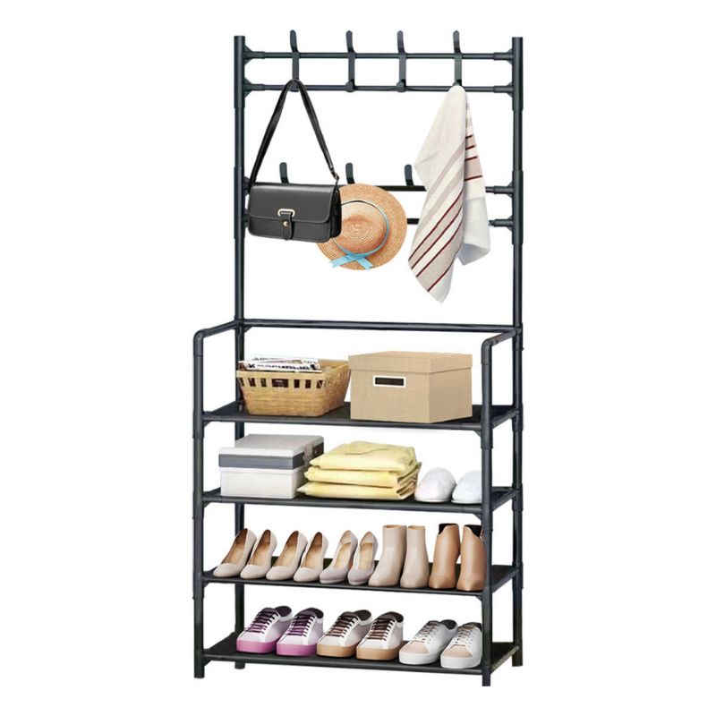 حامل ملابس وأحذية متعدد الاستخدامات 4 طبقات