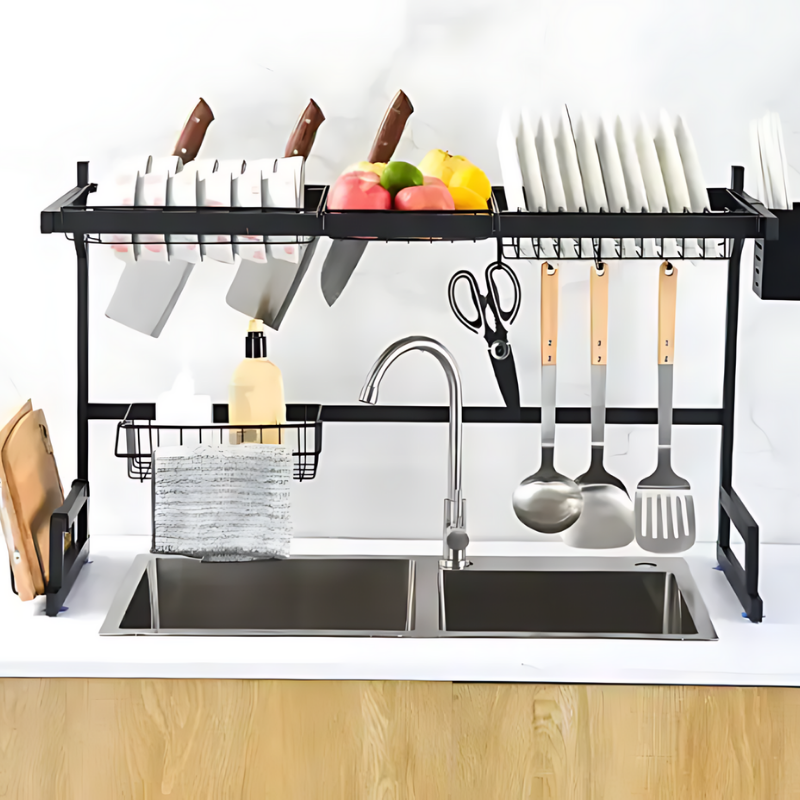 BAYTIGO® Support de rangement pour casseroles et plats de cuisine en métal pour organiser les assiettes et les ustensiles
