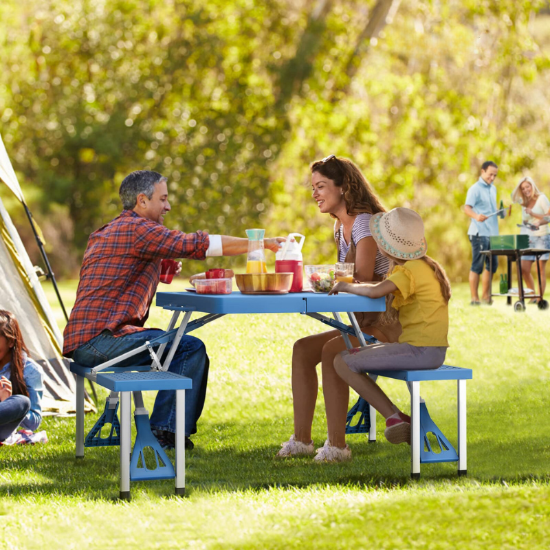 Table de camping légère et pliable BAYTIGO® avec sièges ergonomiques