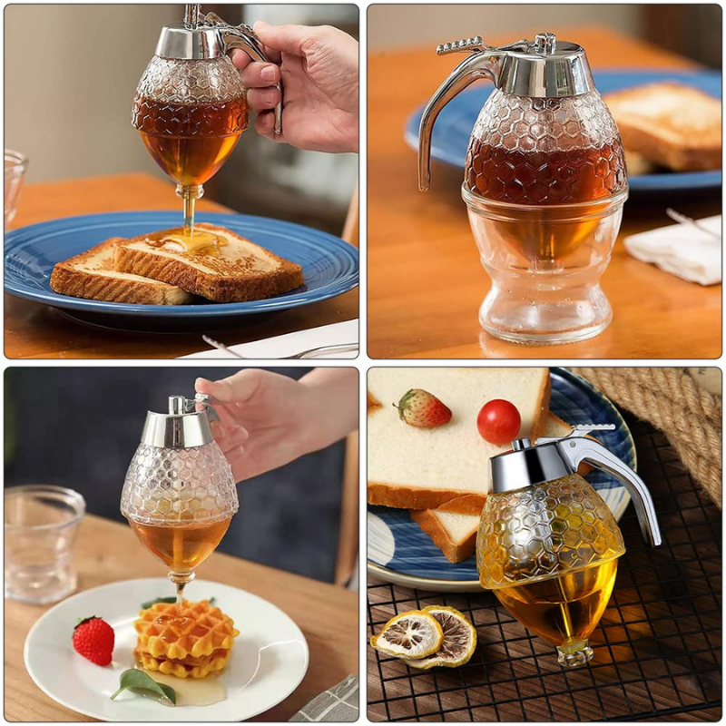 BAYTIGO® Distributeur Luxe avec support - Capacité 200 ml, design nid d'abeille pour l'élégance et une répartition parfaite