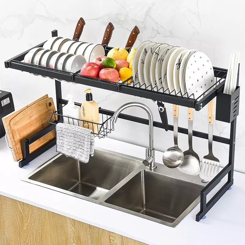 BAYTIGO® Support de rangement pour casseroles et plats de cuisine en métal pour organiser les assiettes et les ustensiles