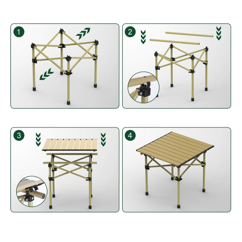 Table légère et pliable - parfaite pour le camping, les pique-niques, la plage et même votre maison