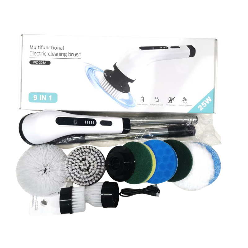 🧼 فرشاة النظافة الدوارة الكهربائية (5 في 1)
