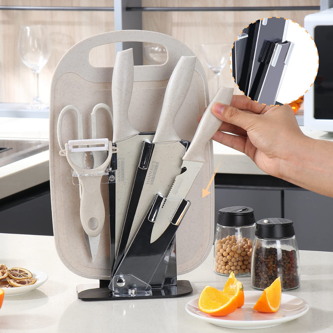 Ensemble de cuisine en acier inoxydable 7 pièces
