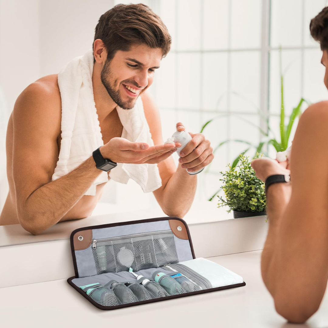 Trousse de toilette de voyage BAYTIGO® Conception compacte à bille, idéale pour les hommes