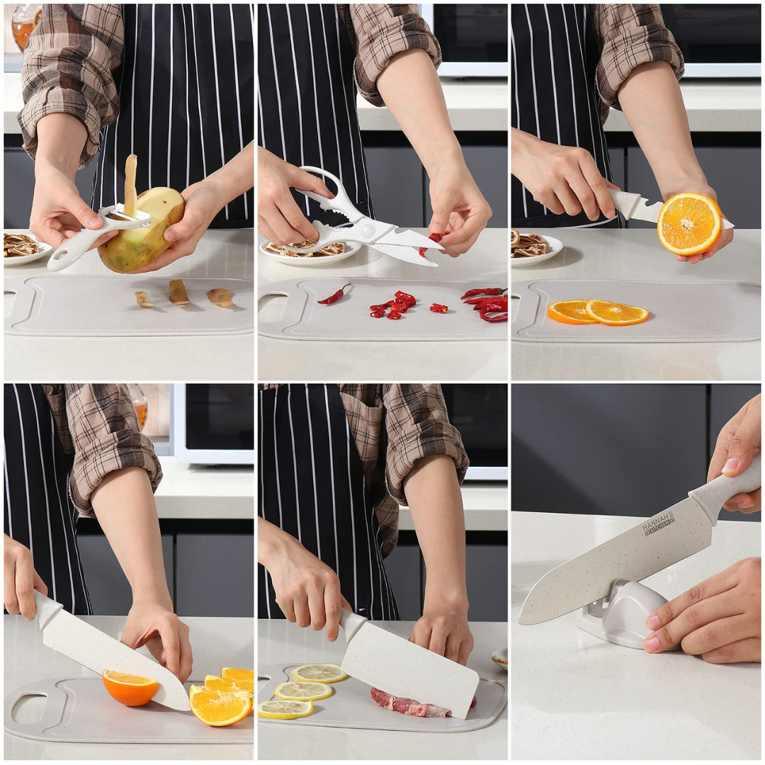 Ensemble de cuisine en acier inoxydable 7 pièces
