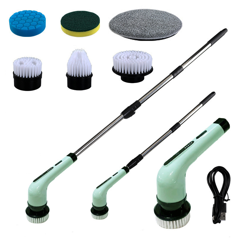 🧼 فرشاة النظافة الدوارة الكهربائية (5 في 1)