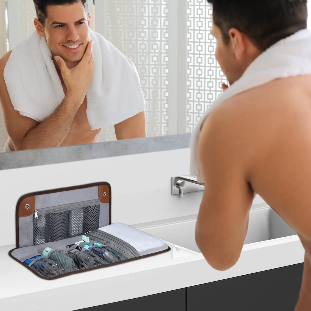 Trousse de toilette de voyage BAYTIGO® Conception compacte à bille, idéale pour les hommes