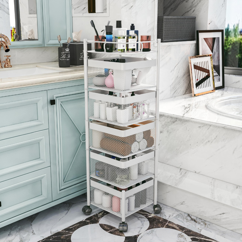 L'organisateur rotatif à 5 niveaux (360°) fera briller votre cuisine de propreté.