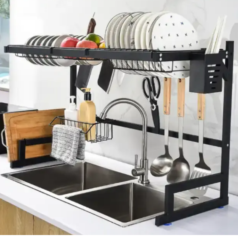 BAYTIGO® Support de rangement pour casseroles et plats de cuisine en métal pour organiser les assiettes et les ustensiles
