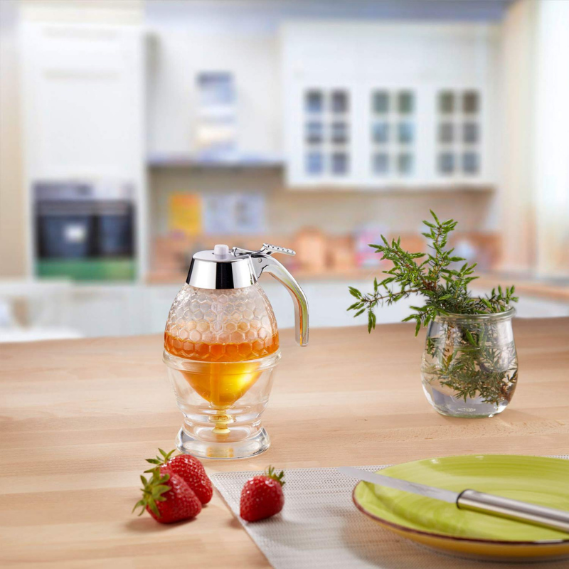 BAYTIGO® Distributeur Luxe avec support - Capacité 200 ml, design nid d'abeille pour l'élégance et une répartition parfaite