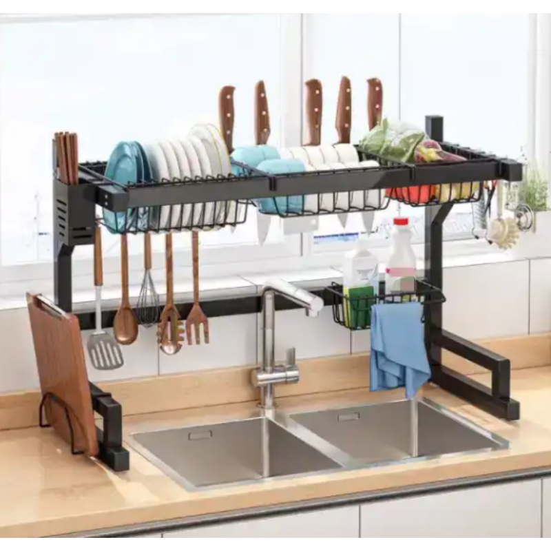 BAYTIGO® Support de rangement pour casseroles et plats de cuisine en métal pour organiser les assiettes et les ustensiles