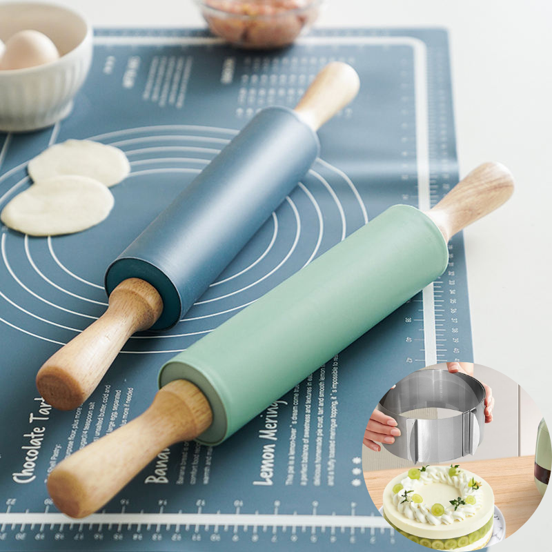 Pack d'ustensiles pour la préparation des pâtisseries de l'Aïd – Tapis, rouleau, découpeur, et moule à gâteau en inox.