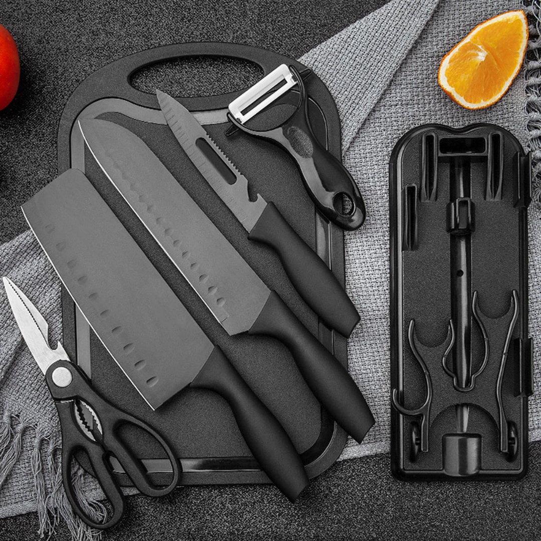 Ensemble de cuisine en acier inoxydable 7 pièces