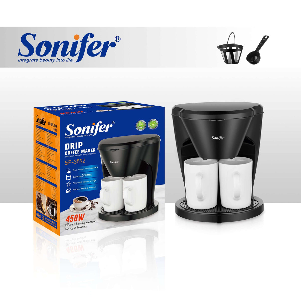ماكينة القهوة Sonifer: جوج كيسان دقة وحدة ☕