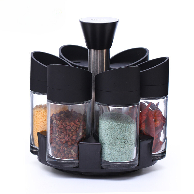 Récipients à épices rotatifs en verre BAYTIGO® - Design classique