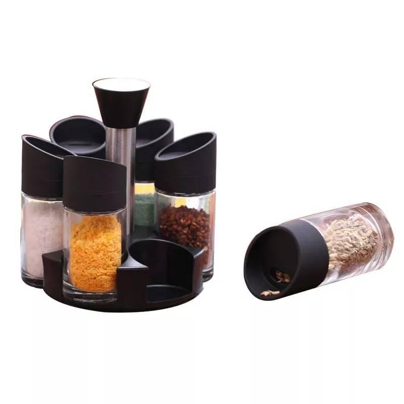 Récipients à épices rotatifs en verre BAYTIGO® - Design classique