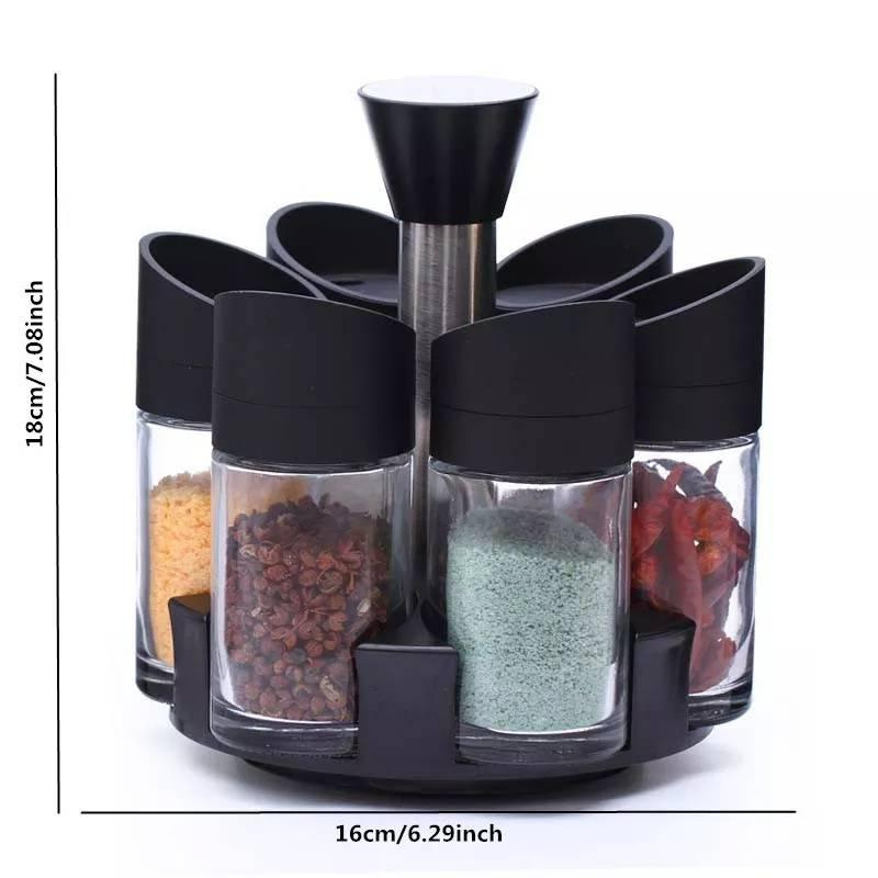 Récipients à épices rotatifs en verre BAYTIGO® - Design classique