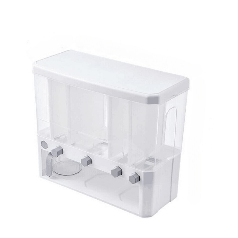 Distributeur mural de cuisine 5 en 1 BAYTIGO® : stockage pratique du riz, des aliments secs et des céréales