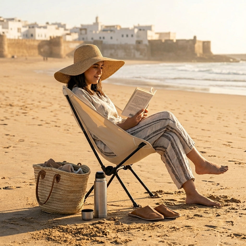 كرسي القابل للطي 🏖️ — راحتك فأي بلاصة