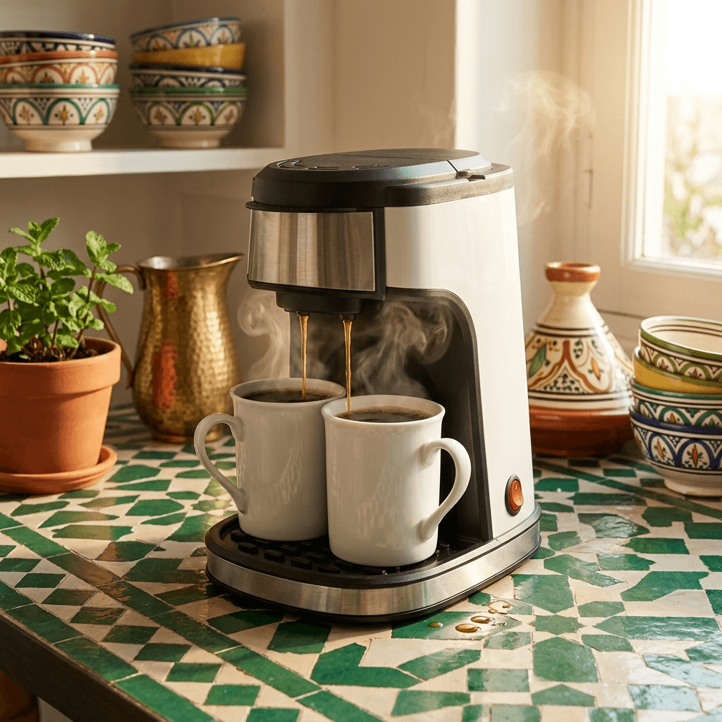 ماكينة قهوة صغيرة بجوج كيسان ☕ | خفيفة  قهوة سخونة فدقائق