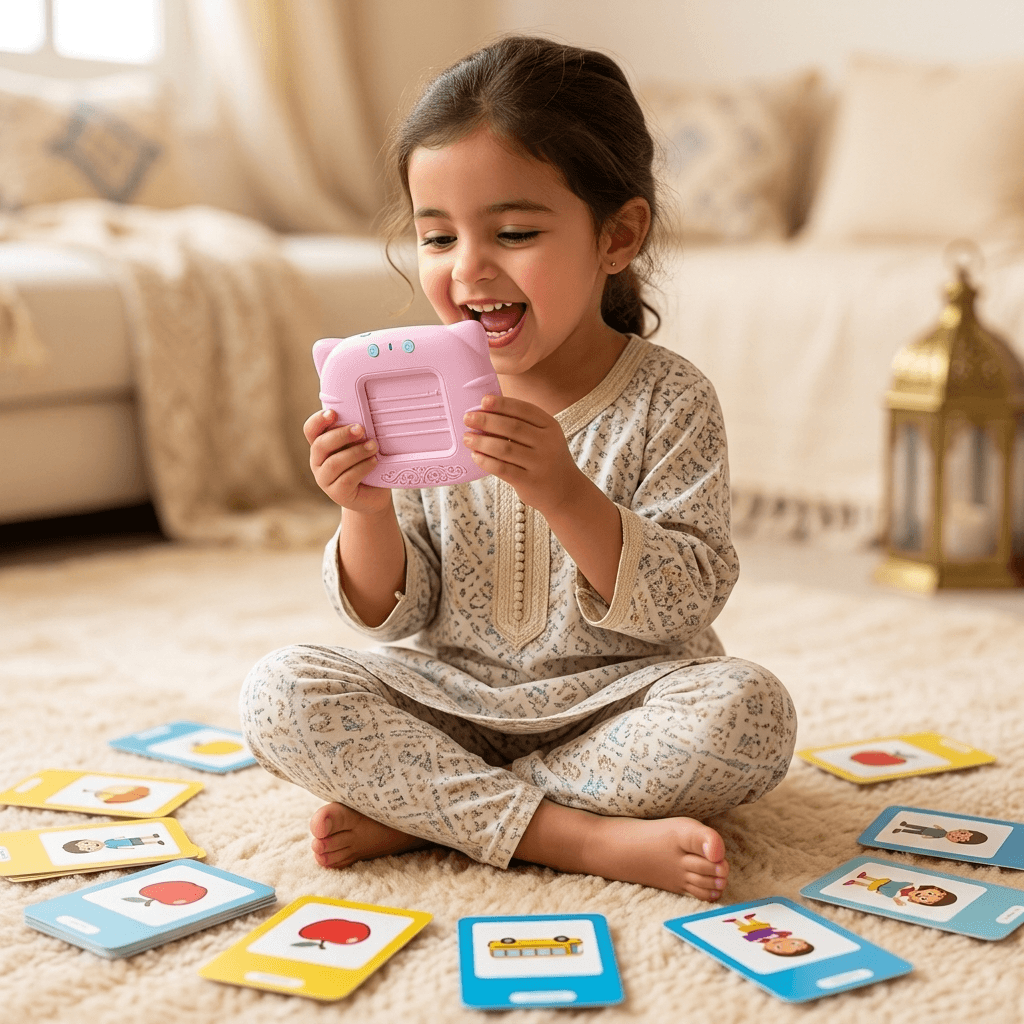 🌟 باك الذكاء التعليمي: جهاز الكلمات الناطق + 4 كتيبات سحرية (هدية 🎁)