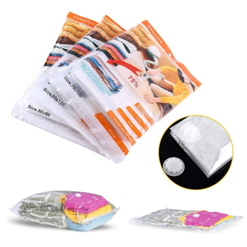 Sacs de conservation sous vide BAYTIGO® - Lot de 12 pour gagner de la place à la maison