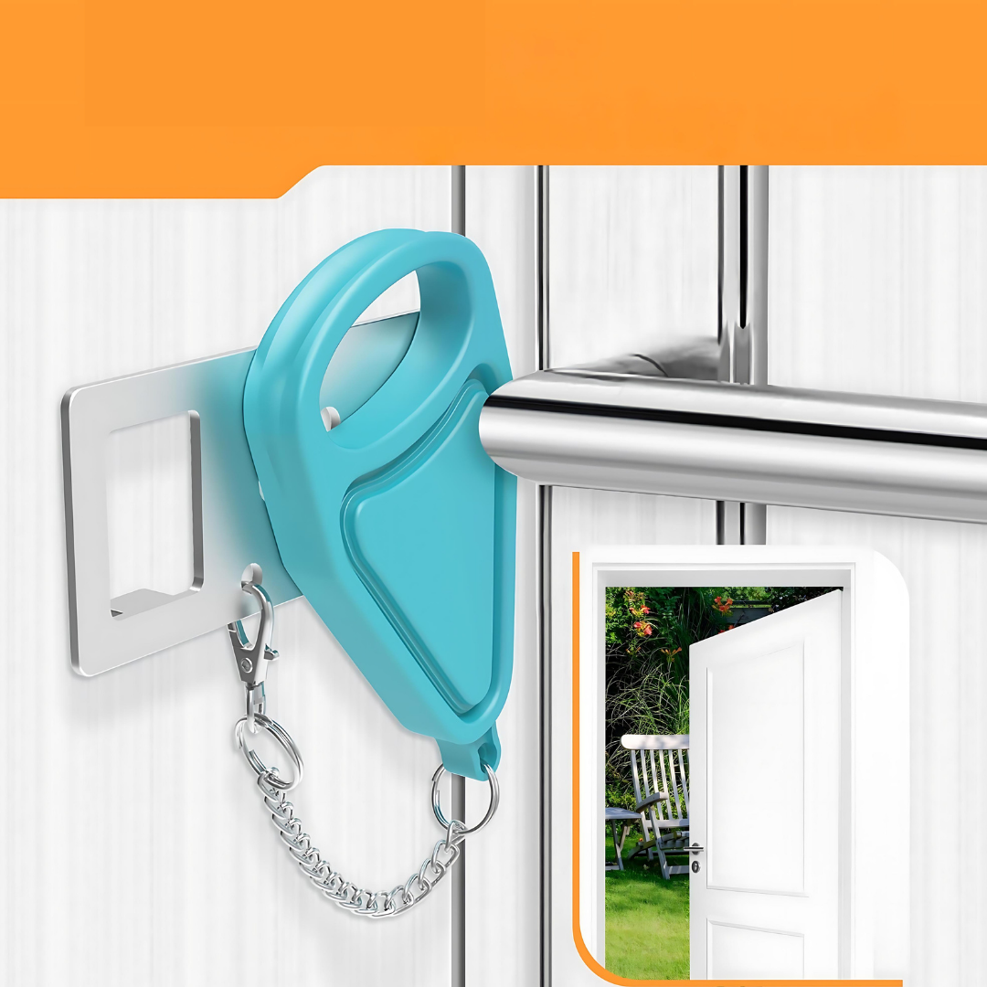 Verrou de porte portable offrant une protection supplémentaire et une installation facile